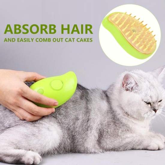 Cat Brush with Steam, 3-in-1 Steam Brush Cat, Steam Cat Cleaning Brush, Cleaning Brush for Pet Hair, Self Cleaning Steamy Cat Brush, for Cats and Dogs for Hair Removal Cat Brush with Steam, 3-in-1 Steam Brush Cat, Steam Cat Cleaning Brush, Cleaning Brush for Pet Hair, Self Cleaning Steamy Cat Brush, for Cats and Dogs for Hair Removal