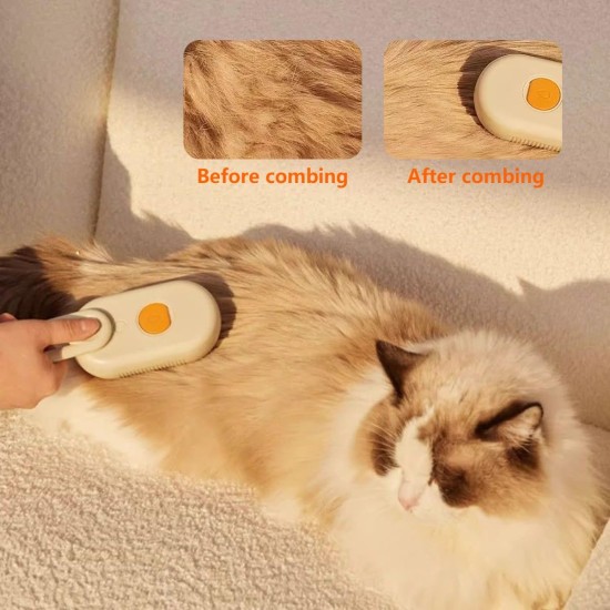Cat Brush with Steam, 3-in-1 Steam Brush Cat, Steam Cat Cleaning Brush, Cleaning Brush for Pet Hair, Self Cleaning Steamy Cat Brush, for Cats and Dogs for Hair Removal Cat Brush with Steam, 3-in-1 Steam Brush Cat, Steam Cat Cleaning Brush, Cleaning Brush for Pet Hair, Self Cleaning Steamy Cat Brush, for Cats and Dogs for Hair Removal