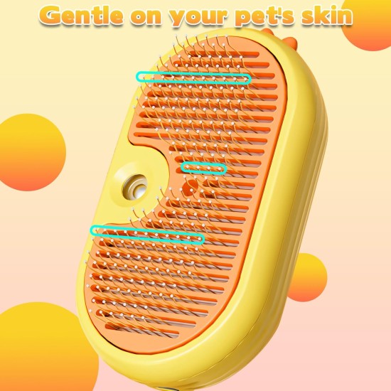 Cat Brush with Steam, 3-in-1 Steam Brush for Cats with Spray, Self-Cleaning Dog Brush with Steam Pets Care and Hair Removal for Long/Short Hair Cat Brush with Steam, 3-in-1 Steam Brush for Cats with Spray, Self-Cleaning Dog Brush with Steam Pets Care and Hair Removal for Long/Short Hair