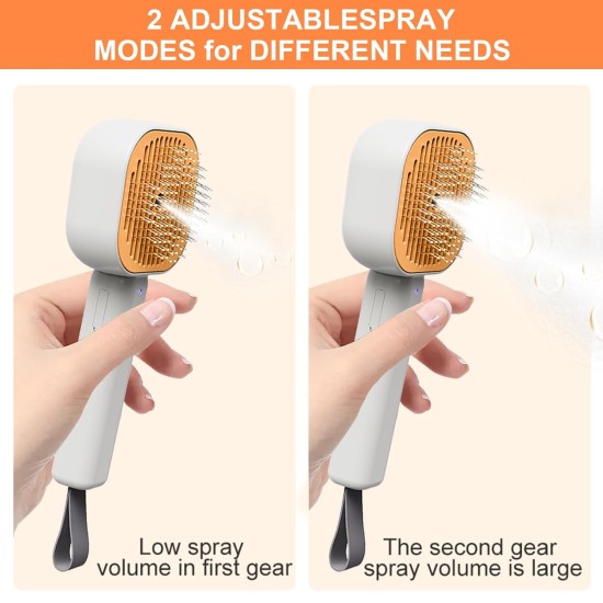Cat Brush with Steam, 4 in 1 Steam Brush Cat Brush, Steam Brush for Grooming Cats and Dogs, Clean Pet Hair from the Brush, Self-Cleaning Antistatic Brush Cat Brush with Steam, 4 in 1 Steam Brush Cat Brush, Steam Brush for Grooming Cats and Dogs, Clean Pet Hair from the Brush, Self-Cleaning Antistatic Brush