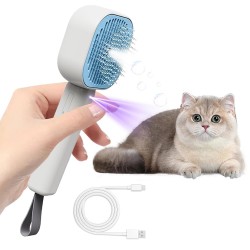 Cat Brush with Steam, 4 in 1 Steam Brush Cat Brush, Steam Brush for Grooming Cats and Dogs, Clean Pet Hair from the Brush, Self-Cleaning Antistatic Brush Cat Brush with Steam, 4 in 1 Steam Brush Cat Brush, Steam Brush for Grooming Cats and Dogs, Clean Pet Hair from the Brush, Self-Cleaning Antistatic Brush