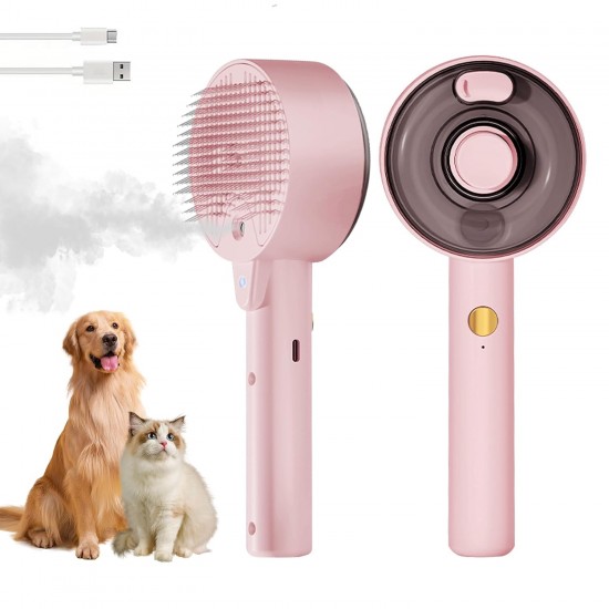 Cat Brush with Steam, 4-in-1 Steam Brush, Cat Brush with Water, Clean Pet Hair from the Brush with One Button, Cat Brush, Hair Brushes for Dogs and Cats (Grey) Cat Brush with Steam, 4-in-1 Steam Brush, Cat Brush with Water, Clean Pet Hair from the Brush with One Button, Cat Brush, Hair Brushes for Dogs and Cats (Grey)