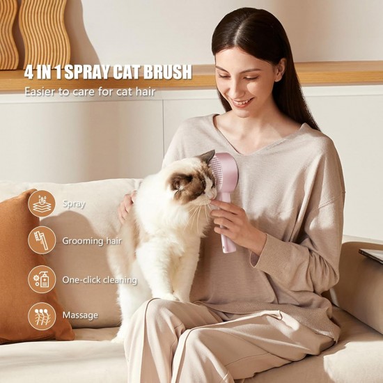 Cat Brush with Steam Brush Cat 4 in 1 Multifunctional Cat Brush Cat Steam Brush for Massage, Care and Hair Removal Pet Hair Brush Steam Brush with Water Tank and Spray Cat Brush Cat Brush with Steam Brush Cat 4 in 1 Multifunctional Cat Brush Cat Steam Brush for Massage, Care and Hair Removal Pet Hair Brush Steam Brush with Water Tank and Spray Cat Brush