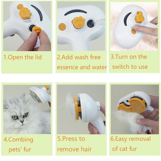 Cat Brush with Steam Cat Brush Dog Brush Steam Brush for Dogs 3 in 1 Steam Brush Cat Brush with Water, Clean Pet Hair from the Brush with One Button Cat Brush Cat Brush with Steam Cat Brush Dog Brush Steam Brush for Dogs 3 in 1 Steam Brush Cat Brush with Water, Clean Pet Hair from the Brush with One Button Cat Brush