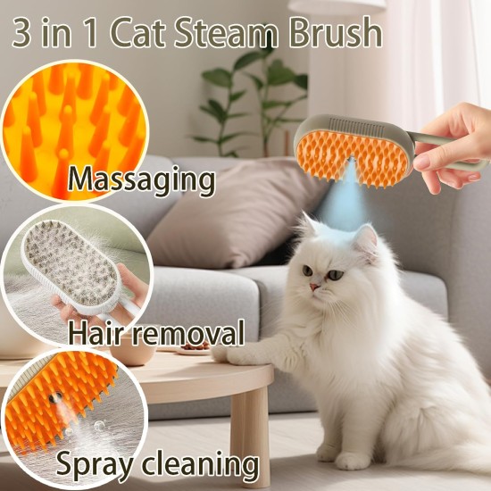 Cat Brush with Steam Cat Brush Dog Brush Steam Brush for Dogs 3 in 1 Steam Brush Cat Brush with Water, Clean Pet Hair from the Brush with One Button Cat Brush Cat Brush with Steam Cat Brush Dog Brush Steam Brush for Dogs 3 in 1 Steam Brush Cat Brush with Water, Clean Pet Hair from the Brush with One Button Cat Brush