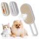 Cat Brush with Steam, Pack of 2 Steam Brush Cat Dog with Spray Cat Brush, Removable Portable Steam Brush for Dogs, Steam Cat Brush for Short Hair (1 Piece Khaki + 1 Piece White) Cat Brush with Steam, Pack of 2 Steam Brush Cat Dog with Spray Cat Brush, Removable Portable Steam Brush for Dogs, Steam Cat Brush for Short Hair (1 Piece Khaki + 1 Piece White)