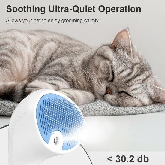 Cat Brush with Steam with Release Button, Ultra Quiet Design/Comfort Handle, Pet Steam Brush, Cat Steamy Brush, Dog Brush, Rechargeable Cats with Spray for Cats, Dogs, Rabbits Cat Brush with Steam with Release Button, Ultra Quiet Design/Comfort Handle, Pet Steam Brush, Cat Steamy Brush, Dog Brush, Rechargeable Cats with Spray for Cats, Dogs, Rabbits