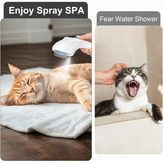 Cat Brush with Steam with Release Button, Ultra Quiet Design/Comfort Handle, Pet Steam Brush, Cat Steamy Brush, Dog Brush, Rechargeable Cats with Spray for Cats, Dogs, Rabbits Cat Brush with Steam with Release Button, Ultra Quiet Design/Comfort Handle, Pet Steam Brush, Cat Steamy Brush, Dog Brush, Rechargeable Cats with Spray for Cats, Dogs, Rabbits