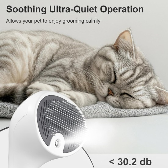 Cat Brush with Steam with Release Button, Ultra Quiet Design/Comfort Handle, Pet Steam Brush, Cat Steamy Brush, Dog Brush, Rechargeable Cats with Spray for Cats, Dogs, Rabbits Cat Brush with Steam with Release Button, Ultra Quiet Design/Comfort Handle, Pet Steam Brush, Cat Steamy Brush, Dog Brush, Rechargeable Cats with Spray for Cats, Dogs, Rabbits