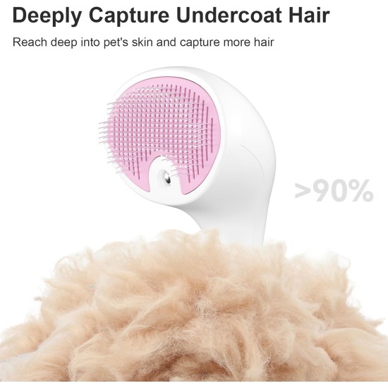 Cat Brush with Steam with Release Button, Ultra Quiet Design/Comfort Handle, Pet Steam Brush, Cat Steamy Brush, Dog Brush, Rechargeable Cats with Spray for Cats, Dogs, Rabbits Cat Brush with Steam with Release Button, Ultra Quiet Design/Comfort Handle, Pet Steam Brush, Cat Steamy Brush, Dog Brush, Rechargeable Cats with Spray for Cats, Dogs, Rabbits