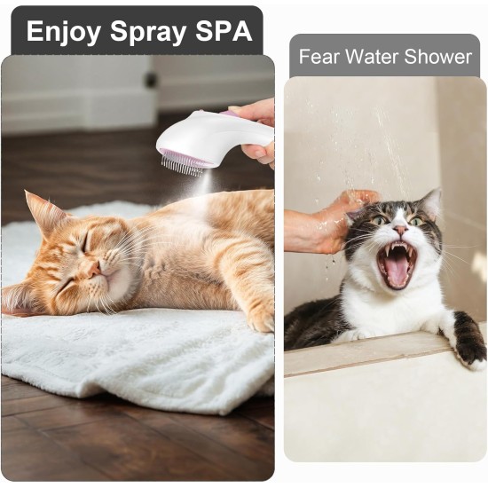 Cat Brush with Steam with Release Button, Ultra Quiet Design/Comfort Handle, Pet Steam Brush, Cat Steamy Brush, Dog Brush, Rechargeable Cats with Spray for Cats, Dogs, Rabbits Cat Brush with Steam with Release Button, Ultra Quiet Design/Comfort Handle, Pet Steam Brush, Cat Steamy Brush, Dog Brush, Rechargeable Cats with Spray for Cats, Dogs, Rabbits