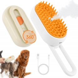 Cat Brush with Water DQGHQME USB Rechargeable Cat Spray Massage Comb for Dog Brush Short Hair Long Hair 3-in-1 Multifunctional Steam Brush Cat for Massage, Care and Hair Removal (2 Set) Cat Brush with Water DQGHQME USB Rechargeable Cat Spray Massage Comb for Dog Brush Short Hair Long Hair 3-in-1 Multifunctional Steam Brush Cat for Massage, Care and Hair Removal (2 Set)