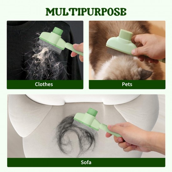 Cat Comb, Dog Comb, Flea Comb for Dogs & Cats, Cat Hair Brush with Release Button, Cat Brush for Cats with Short and Long Hair Cat Comb, Dog Comb, Flea Comb for Dogs & Cats, Cat Hair Brush with Release Button, Cat Brush for Cats with Short and Long Hair