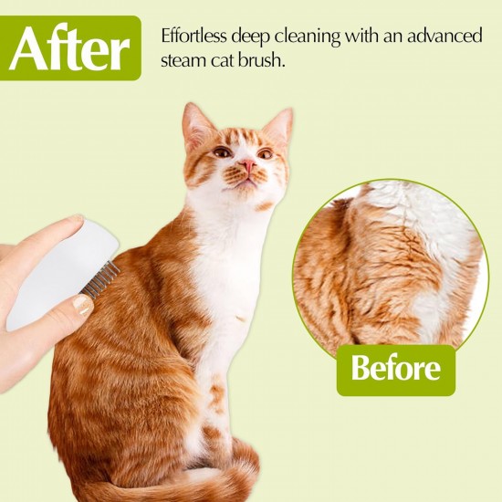 Cat Hair Loss Steamer Rechargeable 3 in 1 Cat Brush Cat Brush with Steam for Long and Short Hair with One Click Cleaning Button Cat Hair Loss Steamer Rechargeable 3 in 1 Cat Brush Cat Brush with Steam for Long and Short Hair with One Click Cleaning Button