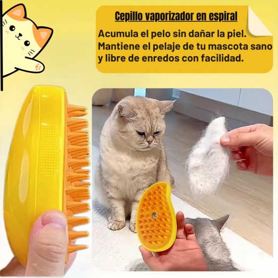 Cat Steam Brush, Dog Brush, 3 in 1 Steam Brush for Cats, Cat Comb, Dog Comb, Pet Hair Removal Comb (Green) Cat Steam Brush, Dog Brush, 3 in 1 Steam Brush for Cats, Cat Comb, Dog Comb, Pet Hair Removal Comb (Green)