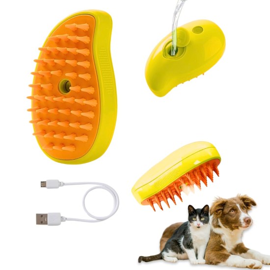 Cat Steam Brush, Dog Brush, 3 in 1 Steam Brush for Cats, Cat Comb, Dog Comb, Pet Hair Removal Comb (Green) Cat Steam Brush, Dog Brush, 3 in 1 Steam Brush for Cats, Cat Comb, Dog Comb, Pet Hair Removal Comb (Green)