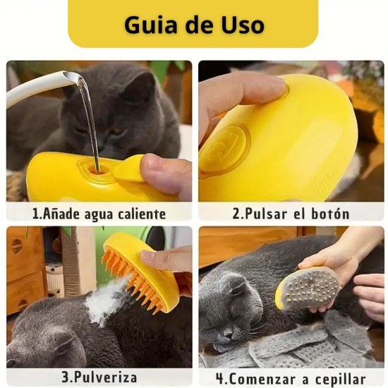 Cat Steam Brush, Dog Brush, 3 in 1 Steam Brush for Cats, Cat Comb, Dog Comb, Pet Hair Removal Comb (Green) Cat Steam Brush, Dog Brush, 3 in 1 Steam Brush for Cats, Cat Comb, Dog Comb, Pet Hair Removal Comb (Green)