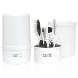 Catit Brush Set for Short or Long-Haired Cats, Short Hair Or Long Hair Grooming Kit for Cats Catit Brush Set for Short or Long-Haired Cats, Short Hair Or Long Hair Grooming Kit for Cats