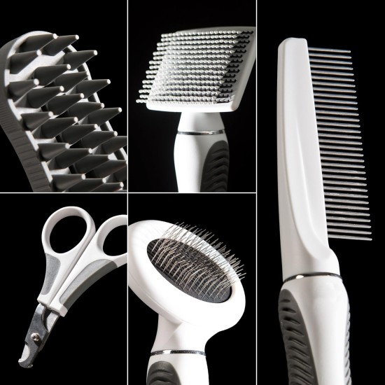 Catit Brush Set for Short or Long-Haired Cats, Short Hair Or Long Hair Grooming Kit for Cats Catit Brush Set for Short or Long-Haired Cats, Short Hair Or Long Hair Grooming Kit for Cats