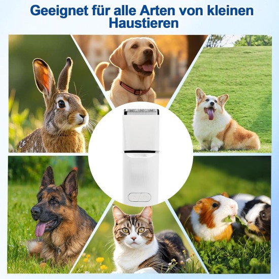 Dufuso Quiet Cat Clipper Set, 4-in-1 Hair Trimmer with LED Light, Professional Paw Trimmer for Dogs, for Large Small Cats Dogs, for Paws, Eyes, Ears, Face, Bodies (Green) Dufuso Quiet Cat Clipper Set, 4-in-1 Hair Trimmer with LED Light, Professional Paw Trimmer for Dogs, for Large Small Cats Dogs, for Paws, Eyes, Ears, Face, Bodies (Green)