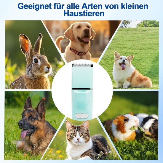 Dufuso Quiet Cat Clipper Set, 4-in-1 Hair Trimmer with LED Light, Professional Paw Trimmer for Dogs, for Large Small Cats Dogs, for Paws, Eyes, Ears, Face, Bodies (Green) Dufuso Quiet Cat Clipper Set, 4-in-1 Hair Trimmer with LED Light, Professional Paw Trimmer for Dogs, for Large Small Cats Dogs, for Paws, Eyes, Ears, Face, Bodies (Green)