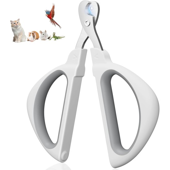Euqvunn Cat Claw Scissors, Professional Cat Nail Scissors with Positioning Hole, Cat Claw Cutter for Kittens, Rabbits, Guinea Pigs, Birds, Puppies and Small Animals (Grey) Euqvunn Cat Claw Scissors, Professional Cat Nail Scissors with Positioning Hole, Cat Claw Cutter for Kittens, Rabbits, Guinea Pigs, Birds, Puppies and Small Animals (Grey)