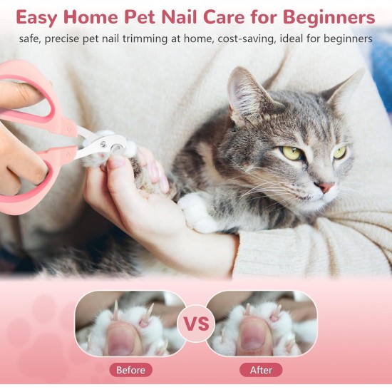 Euqvunn Cat Claw Scissors, Professional Cat Nail Scissors with Positioning Hole, Cat Claw Cutter for Kittens, Rabbits, Guinea Pigs, Birds, Puppies and Small Animals (Grey) Euqvunn Cat Claw Scissors, Professional Cat Nail Scissors with Positioning Hole, Cat Claw Cutter for Kittens, Rabbits, Guinea Pigs, Birds, Puppies and Small Animals (Grey)