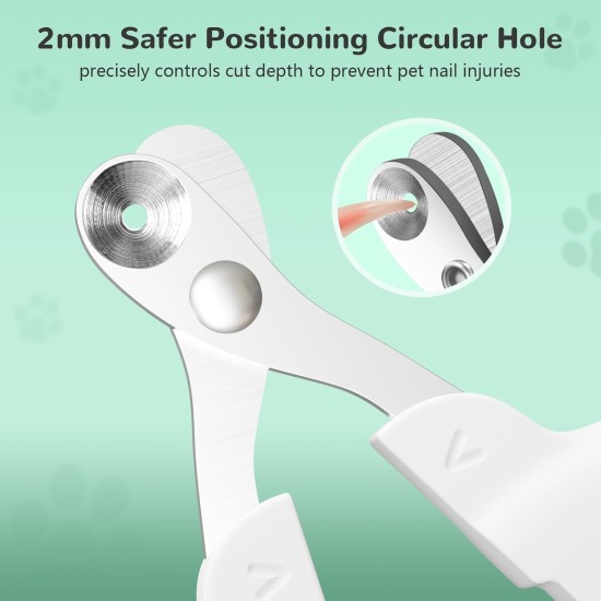 Euqvunn Cat Claw Scissors, Professional Cat Nail Scissors with Positioning Hole, Cat Claw Cutter for Kittens, Rabbits, Guinea Pigs, Birds, Puppies and Small Animals (Grey) Euqvunn Cat Claw Scissors, Professional Cat Nail Scissors with Positioning Hole, Cat Claw Cutter for Kittens, Rabbits, Guinea Pigs, Birds, Puppies and Small Animals (Grey)