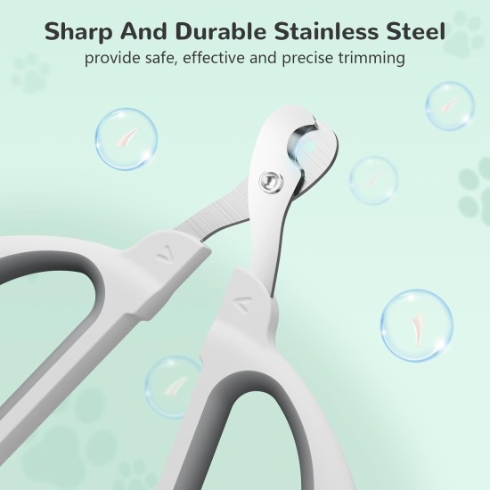 Euqvunn Cat Claw Scissors, Professional Cat Nail Scissors with Positioning Hole, Cat Claw Cutter for Kittens, Rabbits, Guinea Pigs, Birds, Puppies and Small Animals (Grey) Euqvunn Cat Claw Scissors, Professional Cat Nail Scissors with Positioning Hole, Cat Claw Cutter for Kittens, Rabbits, Guinea Pigs, Birds, Puppies and Small Animals (Grey)