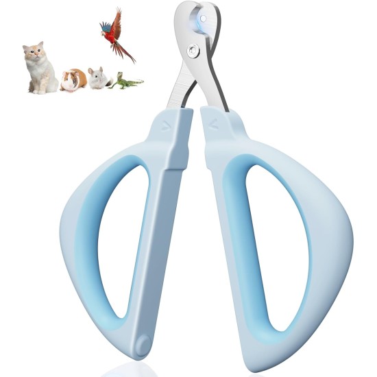 Euqvunn Cat Claw Scissors, Professional Rabbit Claw Scissors with Positioning Hole, Cat Claw Cutter for Kittens, Rabbits, Guinea Pigs, Birds, Puppies and Small Animals (Blue) Euqvunn Cat Claw Scissors, Professional Rabbit Claw Scissors with Positioning Hole, Cat Claw Cutter for Kittens, Rabbits, Guinea Pigs, Birds, Puppies and Small Animals (Blue)
