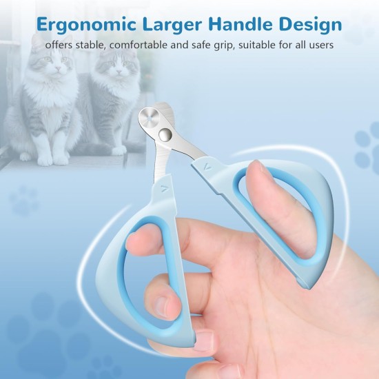 Euqvunn Cat Claw Scissors, Professional Rabbit Claw Scissors with Positioning Hole, Cat Claw Cutter for Kittens, Rabbits, Guinea Pigs, Birds, Puppies and Small Animals (Blue) Euqvunn Cat Claw Scissors, Professional Rabbit Claw Scissors with Positioning Hole, Cat Claw Cutter for Kittens, Rabbits, Guinea Pigs, Birds, Puppies and Small Animals (Blue)