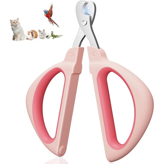 Euqvunn Rabbit Claw Scissors, Professional Cat Claw Scissors with Positioning Hole, Cat Claw Cutter for Kittens, Rabbits, Guinea Pigs, Birds, Puppies and Small Animals (Pink) Euqvunn Rabbit Claw Scissors, Professional Cat Claw Scissors with Positioning Hole, Cat Claw Cutter for Kittens, Rabbits, Guinea Pigs, Birds, Puppies and Small Animals (Pink)