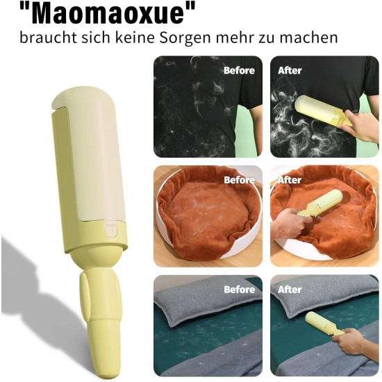 FQQF Lint Roller Pet Hair, Reusable Pet Hair Remover, Lint Brush for Cat Hair and Dog Hair Removal, Reusable for Sofa, Car, Bed, Clothes FQQF Lint Roller Pet Hair, Reusable Pet Hair Remover, Lint Brush for Cat Hair and Dog Hair Removal, Reusable for Sofa, Car, Bed, Clothes