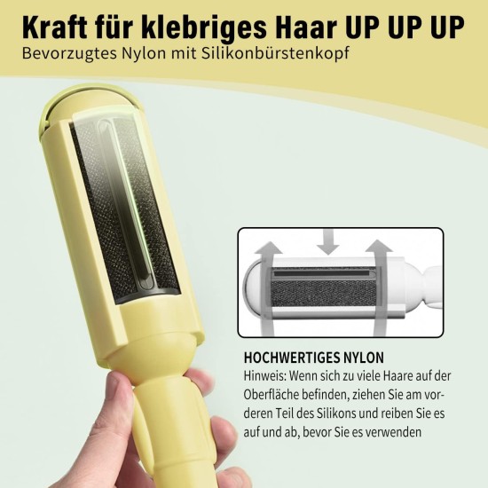 FQQF Lint Roller Pet Hair, Reusable Pet Hair Remover, Lint Brush for Cat Hair and Dog Hair Removal, Reusable for Sofa, Car, Bed, Clothes FQQF Lint Roller Pet Hair, Reusable Pet Hair Remover, Lint Brush for Cat Hair and Dog Hair Removal, Reusable for Sofa, Car, Bed, Clothes