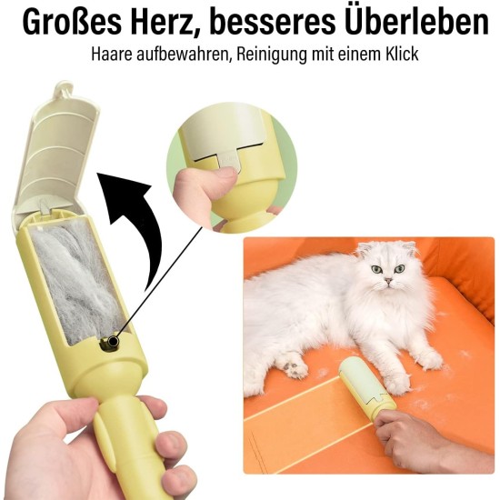 FQQF Lint Roller Pet Hair, Reusable Pet Hair Remover, Lint Brush for Cat Hair and Dog Hair Removal, Reusable for Sofa, Car, Bed, Clothes FQQF Lint Roller Pet Hair, Reusable Pet Hair Remover, Lint Brush for Cat Hair and Dog Hair Removal, Reusable for Sofa, Car, Bed, Clothes