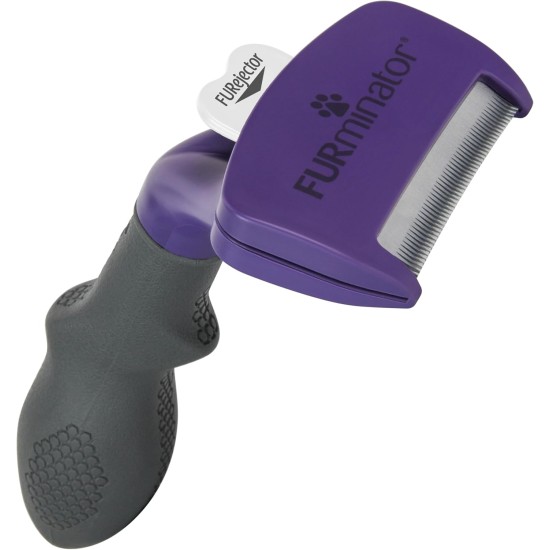FURminator deShedding-Tool, Cat Brush, Size M/L for Medium to Large Cats, to Remove Undercoat, Short and Long Hair Version, Version 2.0