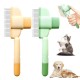 Fellblitz Cat Brush, Pack of 2 Cat Comb for Pets, Self-Cleaning Flea Comb for Cats and Dogs with Release Button, Cat Brush for Cleaning Loose Knotted Fur