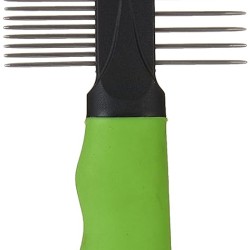 Ferplast 2 in 1 Comb for Dogs and Cats Medium Long Hair Rounded Chrome Teeth Non-Slip Handle Ferplast 2 in 1 Comb for Dogs and Cats Medium Long Hair Rounded Chrome Teeth Non-Slip Handle