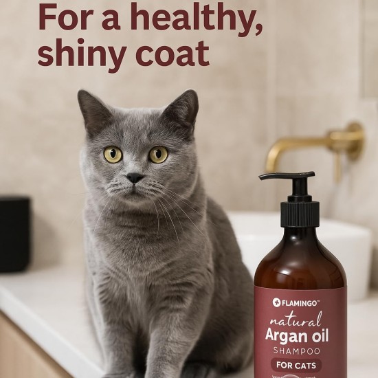 Flamingo Natural Cat Shampoo - 500ml Gentle Moisturising Grooming Shampoo for Coat Flamingo Natural Cat Shampoo - 500ml Gentle Moisturising Grooming Shampoo for Coat