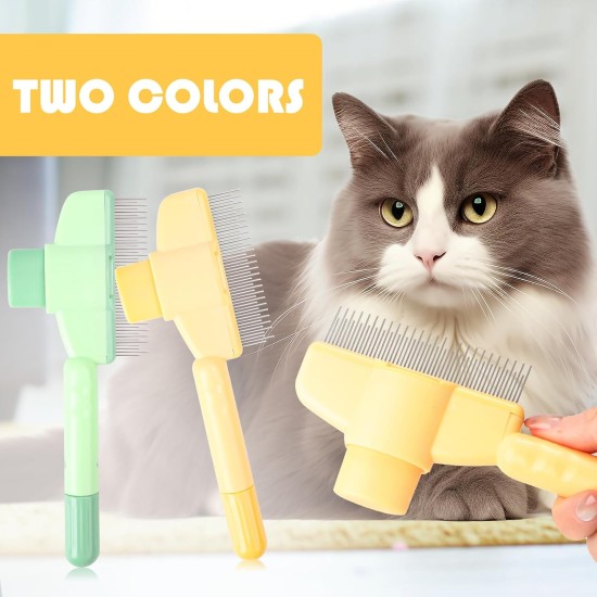Flea Comb for Cats, 2 Pieces Self-Cleaning Flea Comb for Cat and Dog, Self-Cleaning Cat Comb, Pet Hair Removal, Flea Comb, Grooming Brush Flea Comb for Cats, 2 Pieces Self-Cleaning Flea Comb for Cat and Dog, Self-Cleaning Cat Comb, Pet Hair Removal, Flea Comb, Grooming Brush