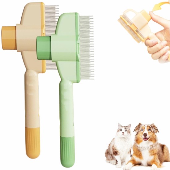 Flea Comb for Cats, 2 Pieces Self-Cleaning Flea Comb for Cat and Dog, Self-Cleaning Cat Comb, Pet Hair Removal, Flea Comb, Grooming Brush Flea Comb for Cats, 2 Pieces Self-Cleaning Flea Comb for Cat and Dog, Self-Cleaning Cat Comb, Pet Hair Removal, Flea Comb, Grooming Brush