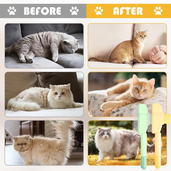 Flea Comb for Cats, 2 Pieces Self-Cleaning Flea Comb for Cat and Dog, Self-Cleaning Cat Comb, Pet Hair Removal, Flea Comb, Grooming Brush Flea Comb for Cats, 2 Pieces Self-Cleaning Flea Comb for Cat and Dog, Self-Cleaning Cat Comb, Pet Hair Removal, Flea Comb, Grooming Brush