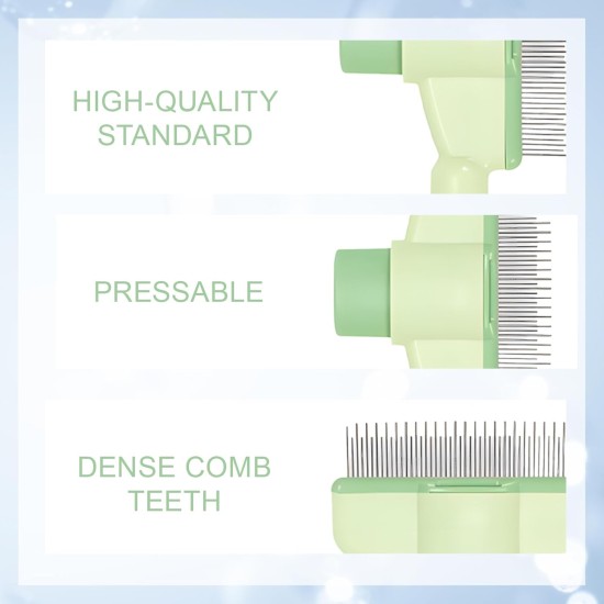Flea Comb for Cats, Pack of 2 Cat Comb Long Hair, Magic Brush Cat, Comb for Cats, Cat Comb, 20 x 8 x 2 cm, ABS and Stainless Steel, for Grooming and Flea Control Flea Comb for Cats, Pack of 2 Cat Comb Long Hair, Magic Brush Cat, Comb for Cats, Cat Comb, 20 x 8 x 2 cm, ABS and Stainless Steel, for Grooming and Flea Control