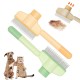 Flea Comb for Cats, Pack of 2 Professional Grooming Cat Brushes with Release Button, Multifunctional Dog Comb, for Long-Haired and Short-Haired Animals, 200 x 80 x 20 mm Flea Comb for Cats, Pack of 2 Professional Grooming Cat Brushes with Release Button, Multifunctional Dog Comb, for Long-Haired and Short-Haired Animals, 200 x 80 x 20 mm