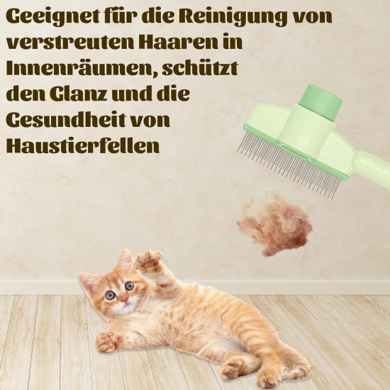 Flea Comb for Cats, Pack of 2 Professional Grooming Cat Brushes with Release Button, Multifunctional Dog Comb, for Long-Haired and Short-Haired Animals, 200 x 80 x 20 mm Flea Comb for Cats, Pack of 2 Professional Grooming Cat Brushes with Release Button, Multifunctional Dog Comb, for Long-Haired and Short-Haired Animals, 200 x 80 x 20 mm