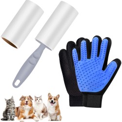 Flintronic Cat Grooming Glove with 120 Sheets Extra Sticky Lint Roller for Clothes Bed and Carpet, Lint Roller for Pet Hair Removal, Dogs, Dog Hair Dust & Lint Flintronic Cat Grooming Glove with 120 Sheets Extra Sticky Lint Roller for Clothes Bed and Carpet, Lint Roller for Pet Hair Removal, Dogs, Dog Hair Dust & Lint