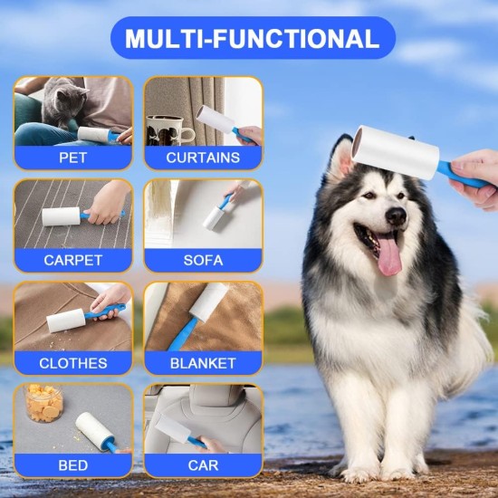 Flintronic Cat Grooming Glove with 120 Sheets Extra Sticky Lint Roller for Clothes Bed and Carpet, Lint Roller for Pet Hair Removal, Dogs, Dog Hair Dust & Lint Flintronic Cat Grooming Glove with 120 Sheets Extra Sticky Lint Roller for Clothes Bed and Carpet, Lint Roller for Pet Hair Removal, Dogs, Dog Hair Dust & Lint
