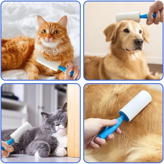 Flintronic Cat Grooming Glove with 120 Sheets Extra Sticky Lint Roller for Clothes Bed and Carpet, Lint Roller for Pet Hair Removal, Dogs, Dog Hair Dust & Lint Flintronic Cat Grooming Glove with 120 Sheets Extra Sticky Lint Roller for Clothes Bed and Carpet, Lint Roller for Pet Hair Removal, Dogs, Dog Hair Dust & Lint