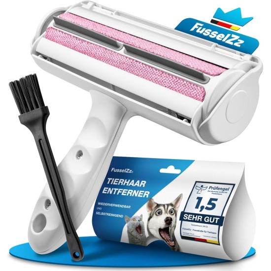 FusselZz® Home Premium Lint Roller Black Pet Hair - Self-Cleaning Pet Hair Remover for Cat Hair & Dog Hair Removal, Reusable Cat Hair Remover on Sofa, Carpet & Bed FusselZz® Home Premium Lint Roller Black Pet Hair - Self-Cleaning Pet Hair Remover for Cat Hair & Dog Hair Removal, Reusable Cat Hair Remover on Sofa, Carpet & Bed