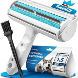FusselZz Home Premium Lint Roller with Brush, Reusable Lint Brush for Pet Hair Removal, Long and Short Dog Hair & Cat Hair, Lint Remover for Sofa, Bed and Carpets FusselZz Home Premium Lint Roller with Brush, Reusable Lint Brush for Pet Hair Removal, Long and Short Dog Hair & Cat Hair, Lint Remover for Sofa, Bed and Carpets